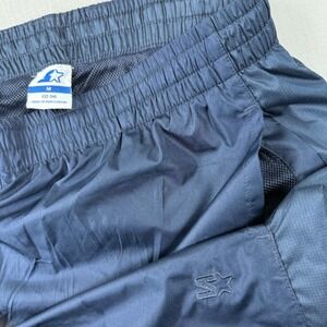 Starter Mens Navy Blue Track Pants Size M 32-34 Mesh Lined Athletic Swish Dazzle